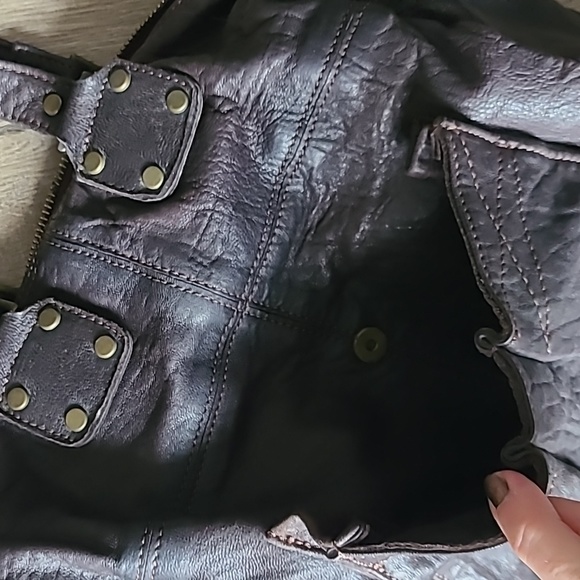 Liu Jo Genuine Leather soft brown bowling style crossbody bag - Picture 11 of 17